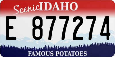 ID license plate E877274