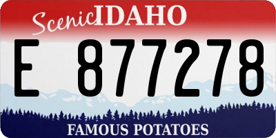 ID license plate E877278