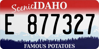 ID license plate E877327