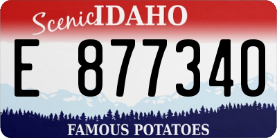 ID license plate E877340