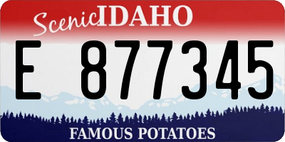 ID license plate E877345