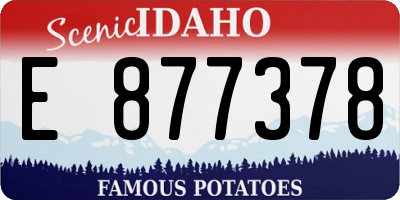 ID license plate E877378