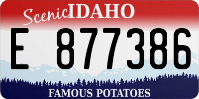 ID license plate E877386