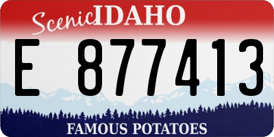 ID license plate E877413