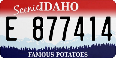 ID license plate E877414