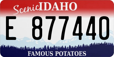 ID license plate E877440