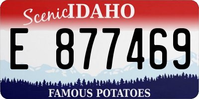ID license plate E877469