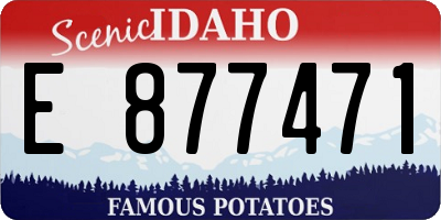 ID license plate E877471
