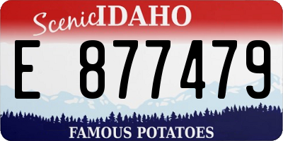 ID license plate E877479