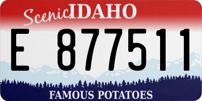 ID license plate E877511