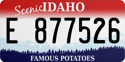 ID license plate E877526