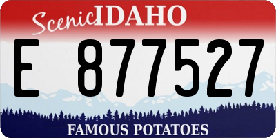 ID license plate E877527