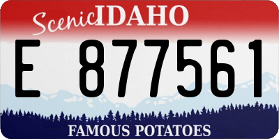 ID license plate E877561
