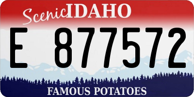 ID license plate E877572