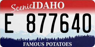 ID license plate E877640
