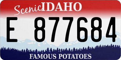 ID license plate E877684