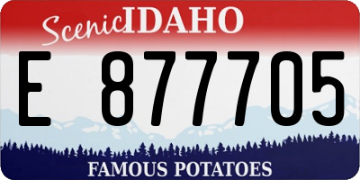 ID license plate E877705