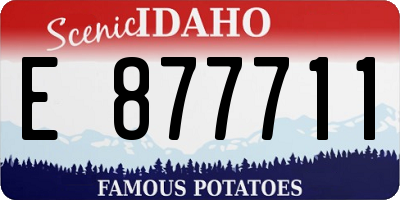 ID license plate E877711