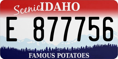 ID license plate E877756