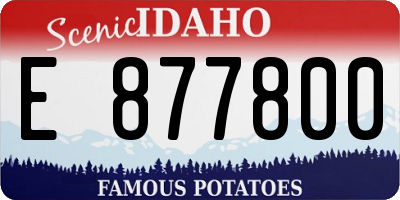 ID license plate E877800