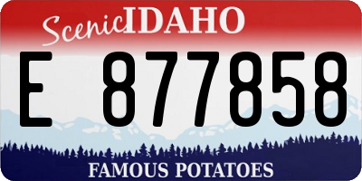ID license plate E877858