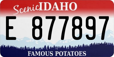 ID license plate E877897