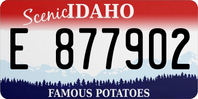 ID license plate E877902