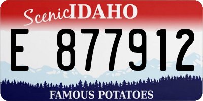 ID license plate E877912