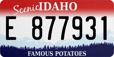 ID license plate E877931