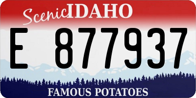 ID license plate E877937