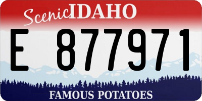ID license plate E877971