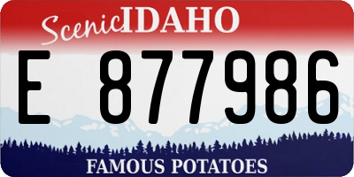ID license plate E877986