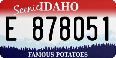 ID license plate E878051