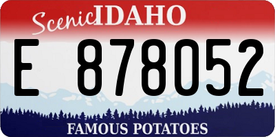 ID license plate E878052