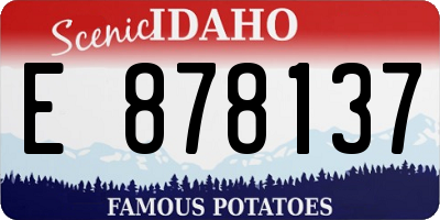 ID license plate E878137