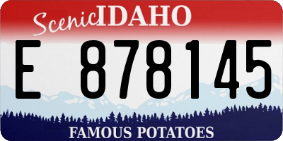 ID license plate E878145