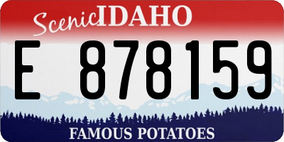 ID license plate E878159
