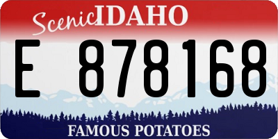 ID license plate E878168