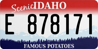 ID license plate E878171