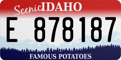 ID license plate E878187
