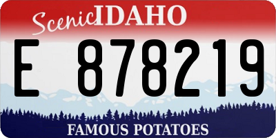 ID license plate E878219