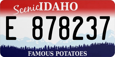 ID license plate E878237