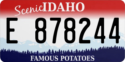 ID license plate E878244