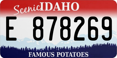 ID license plate E878269