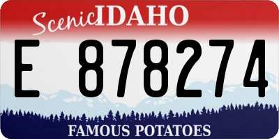 ID license plate E878274