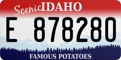 ID license plate E878280