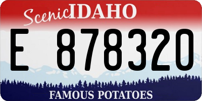 ID license plate E878320