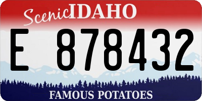 ID license plate E878432