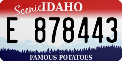 ID license plate E878443