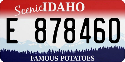 ID license plate E878460